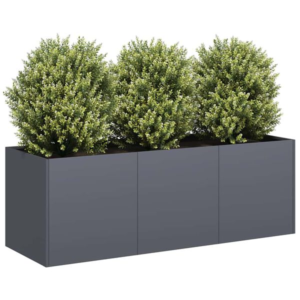 vidaXL Jardinera antracita 120x40x40 cm acero laminado en fr&iacute;o