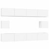 vidaXL Set de muebles para TV 6 piezas madera contrachapada blanco
