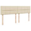 vidaXL Cama box spring con colch&oacute;n tela color crema 200x200 cm