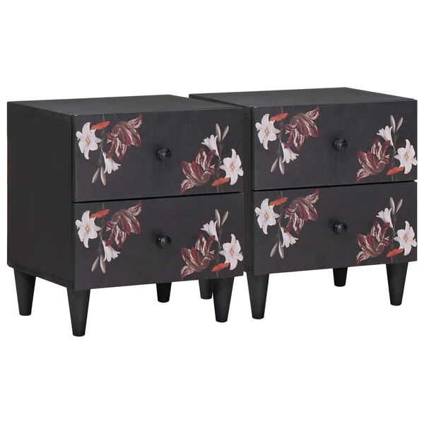 vidaXL Mesita de Noche con caj&oacute;n 2 pcs Marr&oacute;n 40 x 33,5 x 46 cm