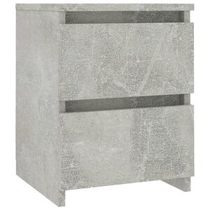 vidaXL Mesita de noche de aglomerado gris hormig&oacute;n 30x30x40 cm