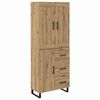 vidaXL Aparador alto 2 pcs Roble artisan 69,5 x 34 x 180 cm