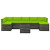 vidaXL Muebles de palets de jard&iacute;n 8 pzas cojines madera maciza pino