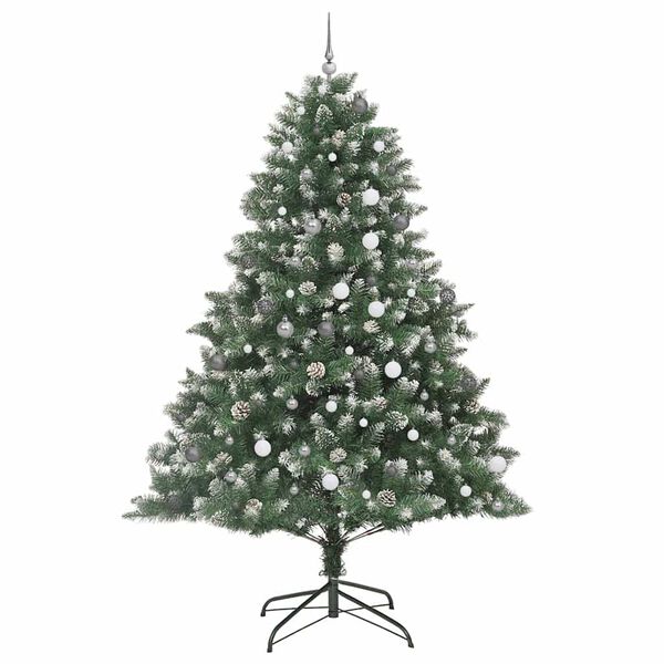 vidaXL &Aacute;rbol de Navidad artificial Verde 240 cm PVC, Pl&aacute;stico y Acero