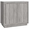 vidaXL Aparador de madera contrachapada gris Sonoma 80x34x75 cm