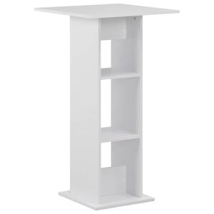 vidaXL Mesa de bar blanca 60x60x110 cm