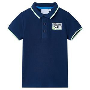 vidaXL Polo infantil azul oscuro 116