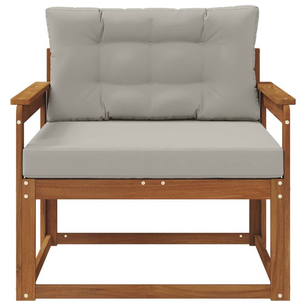 vidaXL Sof&aacute; intermedio de exterior Madera de Acacia S&oacute;lida Natural