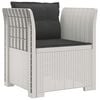 vidaXL Sill&oacute;n Individual con Cojines Apariencia de Ratan PP Blanco