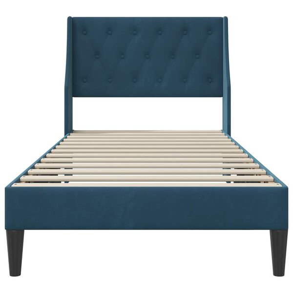 vidaXL Estructura de cama con cabecera Azul 80 x 200 cm Terciopelo