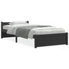 vidaXL Estructura de cama sin colch&oacute;n madera maciza negro 90x200 cm