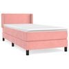vidaXL Cama box spring con colch&oacute;n terciopelo rosa 90x190 cm