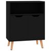 vidaXL Aparador de madera de ingenier&iacute;a negro 60x30x72 cm