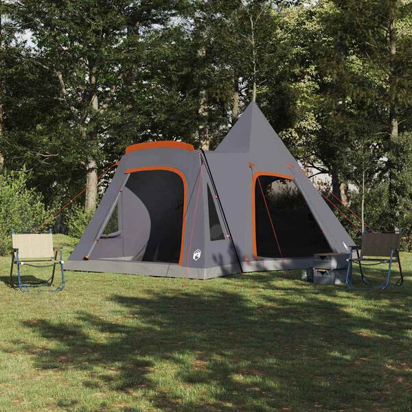 vidaXL Tienda tipi con techo Gris y naranja 545 x 450 x 295 cm