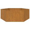 vidaXL Jardinera de acero corten oxidado 138x120x45 cm