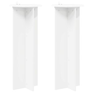 vidaXL Soporte de plantas 2 uds. &Oslash;40 x 100 cm Madera de Ingenier&iacute;a