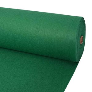 vidaXL Alfombra Liso Verde 1,2 x 12 m Poli&eacute;ster