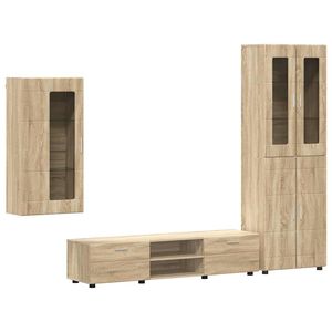 vidaXL Conjunto de mueble de TV FLORIN 3 pcs Roble Sonoma