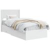 vidaXL Estructura de cama con almacenamiento y cabecero Blanco
