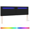 vidaXL Cabecero LED Negro 180 cm Cuero sint&eacute;tico