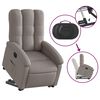 vidaXL Sill&oacute;n el&eacute;ctrico reclinable elevable de tela gris taupe