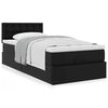 vidaXL Cama otomana colch&oacute;n cuero sint&eacute;tico negra 90x190 cm