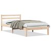 vidaXL Estructura de cama con cabecera Marr&oacute;n 225,5 x 105,5 x 69,5 cm