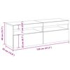 vidaXL Muebles de TV 2 uds con luces LED gris Sonoma 60x35x40 cm