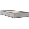 vidaXL Estructura cama madera ingenier&iacute;a metal gris Sonoma 90x190 cm