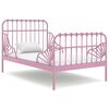 vidaXL Estructura cama extensible sin colchón metal rosa 80x130/200 cm