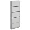 vidaXL Zapatero y espejo 5 niveles gris Sonoma 63x17x169,5 cm