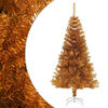 vidaXL &Aacute;rbol de Navidad artificial con soporte PET dorado 150 cm