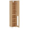 vidaXL Aparador de madera contrachapada roble Sonoma 34,5x34x180 cm