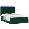 vidaXL Estructura de cama otomana con colchones verde oscuro 140x200cm