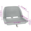 vidaXL Set de asientos plegables para barco 4 uds gris