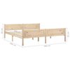 vidaXL Estructura de cama sin colch&oacute;n madera maciza de pino 180x200 cm