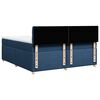 vidaXL Cama box spring con colch&oacute;n tela azul 200x200 cm