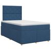 vidaXL Cama box spring con colch&oacute;n con cabecera Azul 120 x 200 cm Tela