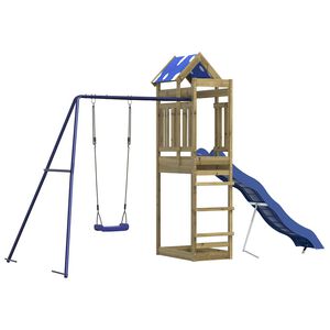 vidaXL Parque infantil de exterior madera de pino impregnada