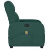 vidaXL Sill&oacute;n de masaje reclinable de tela verde oscuro