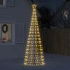 vidaXL Árbol de Navidad LED, 570 LED, blanco cálido, 300 cm