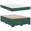 vidaXL Estructura de cama con colch&oacute;n Verde oscuro 140 x 200 cm tela