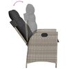 vidaXL Set comedor de jard&iacute;n 9 pzas cojines rat&aacute;n sint&eacute;tico gris claro