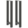 vidaXL Patas para mesa de bar antracita 2 uds 40x(100-101) cm acero