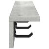 vidaXL Perchero de pared Gris Concreto 40 x 10,5 x 10,5 cm
