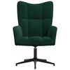vidaXL Sill&oacute;n de relax de terciopelo verde oscuro