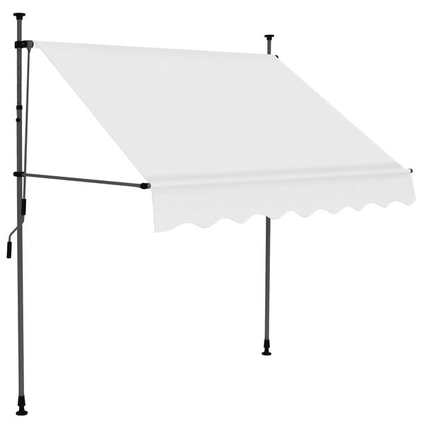 vidaXL Toldo manual retr&aacute;ctil con LED crema 200 cm