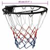 vidaXL Aro de baloncesto acero negro 45 cm