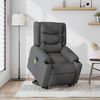 vidaXL Sill&oacute;n de masaje el&eacute;ctrico reclinable elevable tela gris oscuro