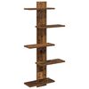 vidaXL Estante Flotante de Pared Madera envejecida 48,5 x 15 x 101 cm